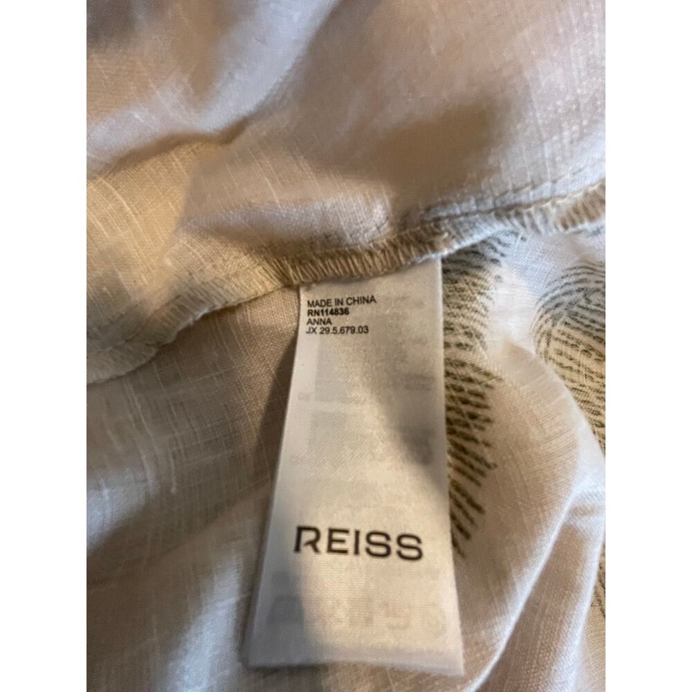 Reiss Anna Foliage Print Linen Midi Dress - Picture 13 of 14
